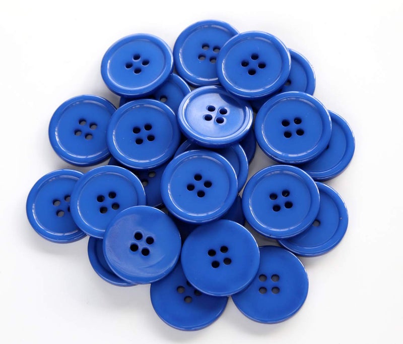 GANSSIA 1 Inch (25mm) Dark Blue Color Buttons Sewing Flatback Button for Sewing Pack of 50 PCS - Image 4
